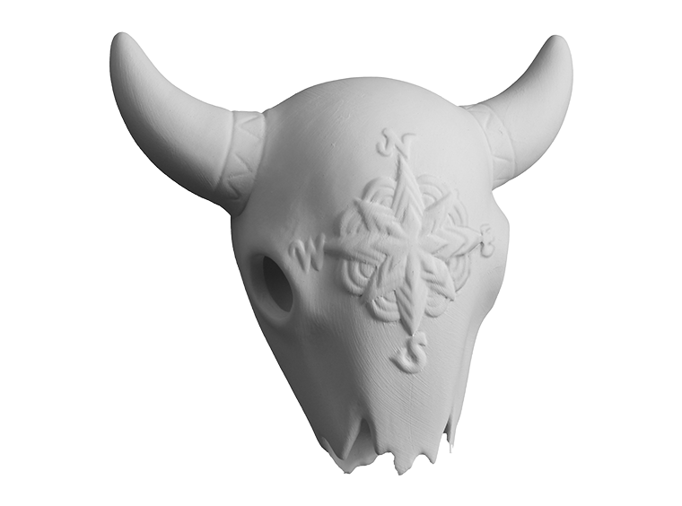 Mounted Cow Skull Plaque