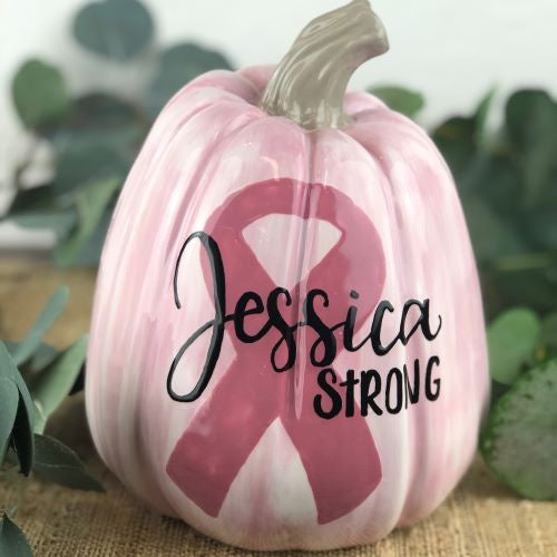 Cancer Ribbon Pumpkin