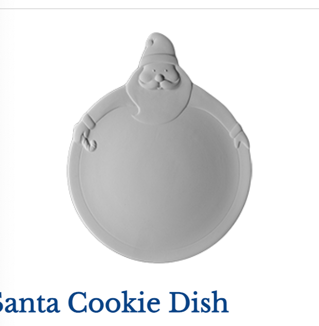 Santa Cookie Dish