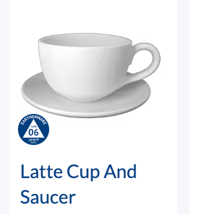 Latte Cup and Saucer