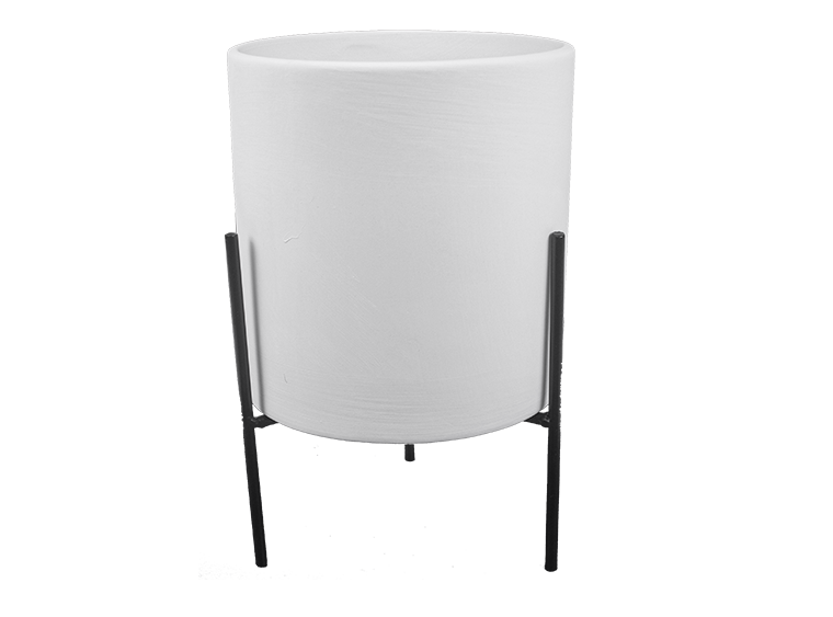 Lg Cylinder Planter with Stand